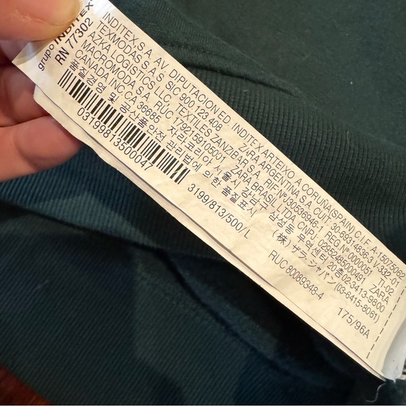 Zara Forest Green Turtleneck Sweatshirt - Picture 7 of 8